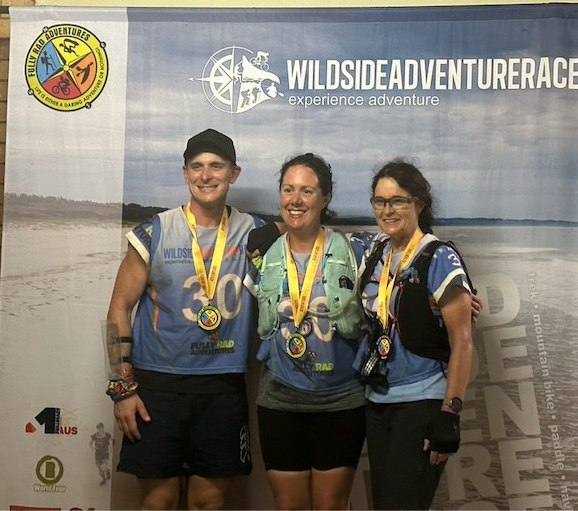 Nathan and team at the Wildside Adventure Race finish