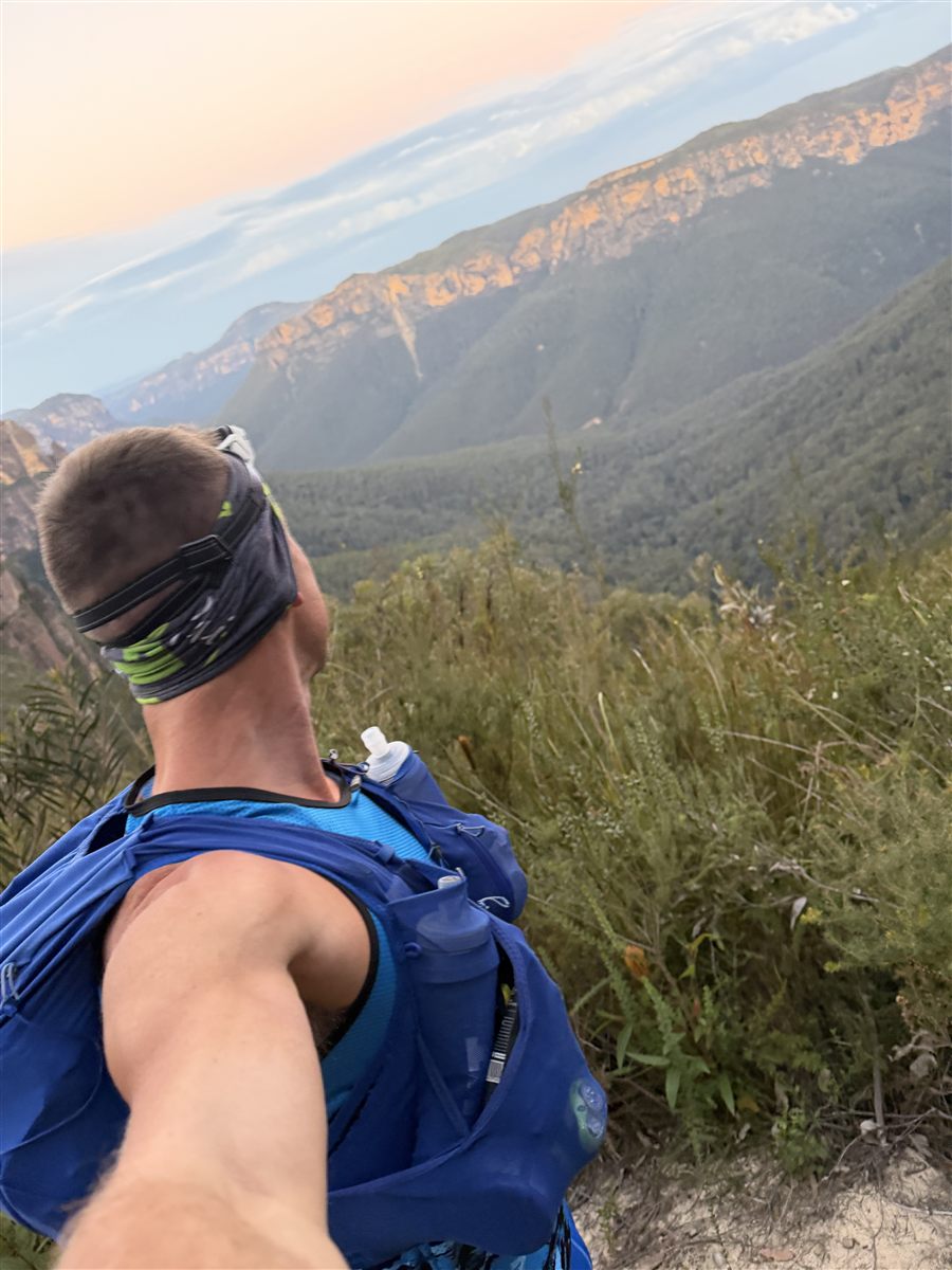 Nathan on his solo 134km Blue Mountains trek