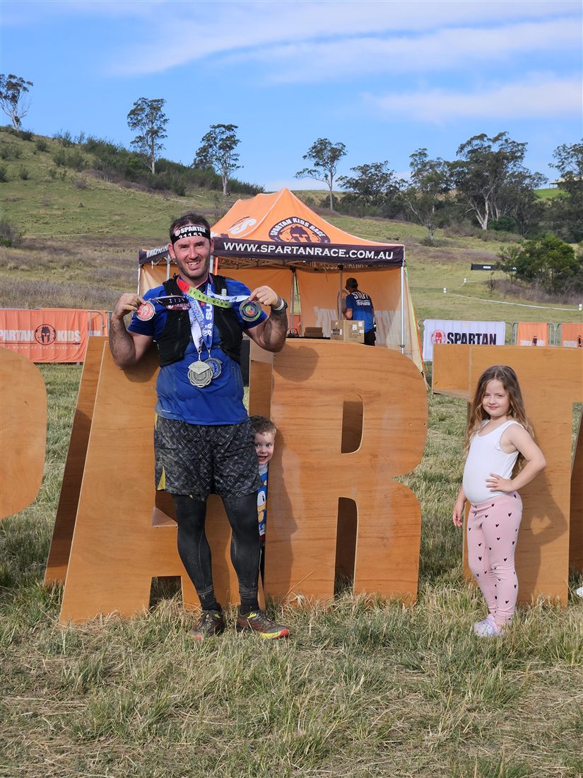 David finishing the Spartan Trifecta