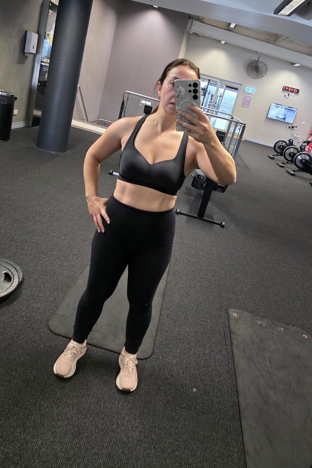 Parvin showing her strength and toning results