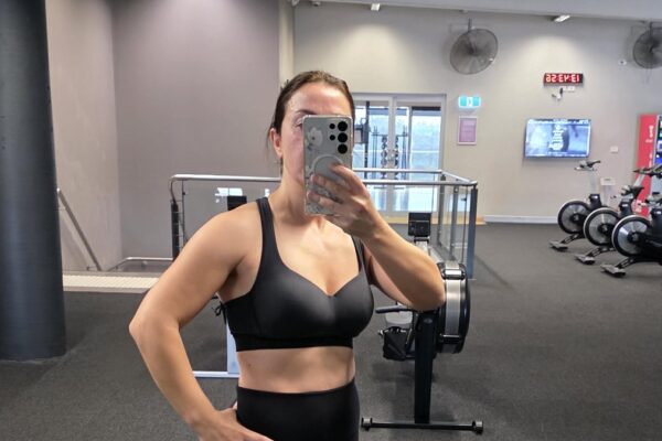 Parvin at the gym after 10 weeks of coaching