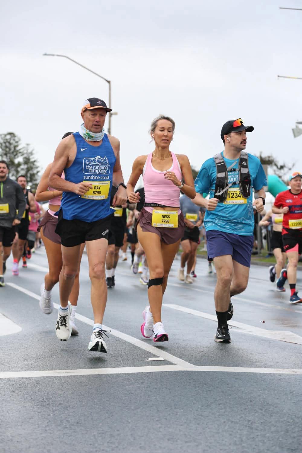 Three runners at an easy conversational pace, the effort most aerobic training should sit at